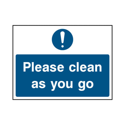Please Clean As You Go - Landscape Sign FPH038 FPH LN1