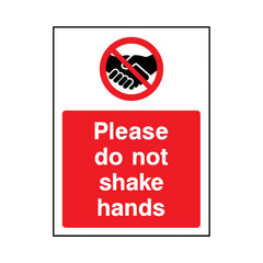 Please Do Not Shake Hands - Portrait Sign GP116 GP PT1