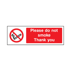Please Do Not Smoke Thank You - Landscape Sign SP023 SP LN3