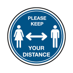 Please Keep - Your Distance Circle - Circle Sign FG036 FG CR1