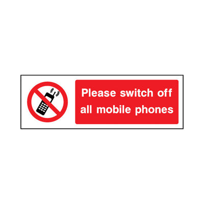 Please Switch Off All Mobile Phones - Landscape Sign GP010 GP LN3