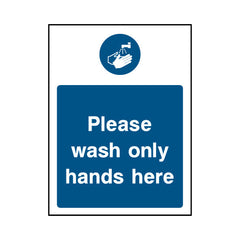Please Wash Only Hands Here - Portrait Sign FPH002 FPH PT1