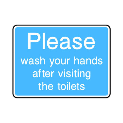 Please Wash Your Hands After Visiting The Toilets - Landscape Sign IS041 IS LN1