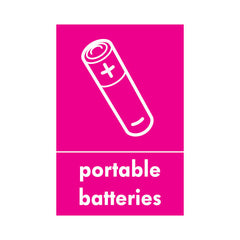 Portable Batteries Disposal - Portrait Sign ER021 ER PT1