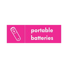 Portable Batteries & Icon - Landscape Sign ER087 ER LN3