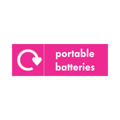 Portable Batteries Recycling - Landscape Sign ER074 ER LN3