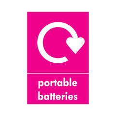 Portable Batteries Recycling - Portrait Sign ER008 ER PT1
