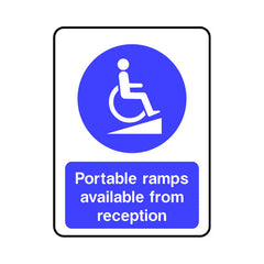 Portable Ramps Available From Reception - Portrait Sign DA006 DA PT1