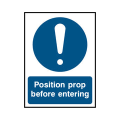 Position Prop Before Entering - Portrait Sign LS017 LS PT1