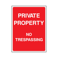 Private Property - No Trespassing - Portrait Sign P072 PA PT1