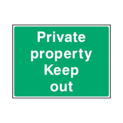 Private Property Keep Out - Landscape Sign - LN1 CA082 CA