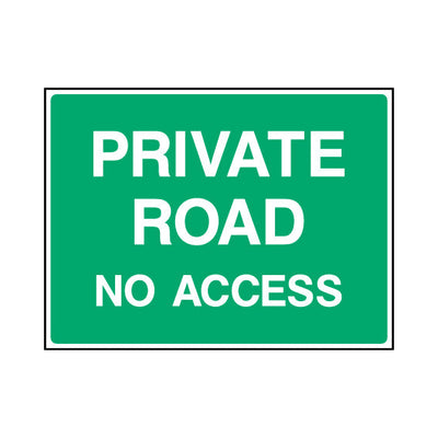 Private Road - No Access - Landscape Sign - LN1 CA096 CA