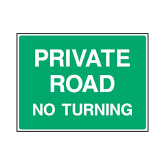 Private Road - No Turning - Landscape Sign - LN1 CA098 CA