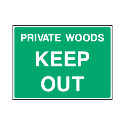 Private Woods Keep Out - Landscape Sign - LN1 CA087 CA