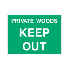 Private Woods Keep Out - Landscape Sign - LN1 CA087 CA