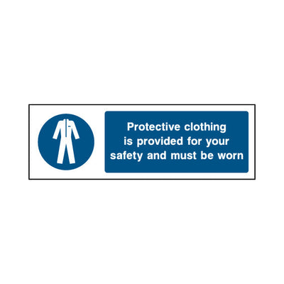 Protective Clothing Is Provided For Your Safety And Must Be Worn - Landscape Sign PC002 PC LN3