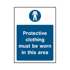Protective Clothing Must Be Worn In This Area - Portrait Sign FPH005 FPH PT1