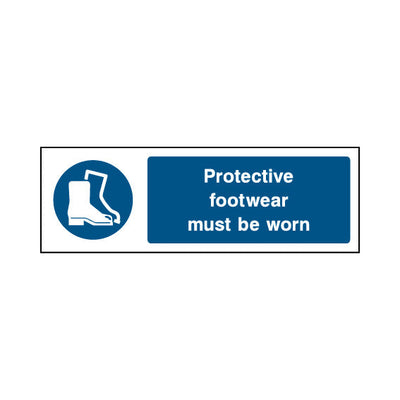 Protective Footwear Must Be Worn - Landscape Sign PPE016 PPE LN3