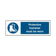 Protective Footwear Must Be Worn - Landscape Sign PPE016 PPE LN3