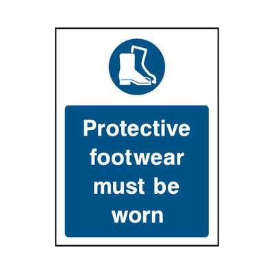Protective Footwear Must Be Worn - Portrait Sign PPE040 PPE PT1