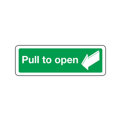 Pull To Open Sign