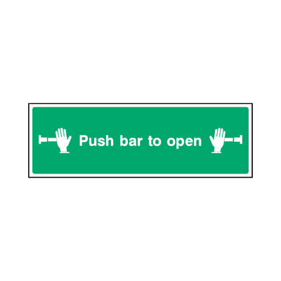 Push Bar To Open V2 - Landscape Sign EE044 EE LN3