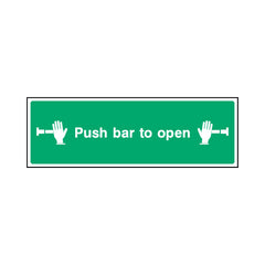 Push Bar To Open V2 - Landscape Sign EE044 EE LN3