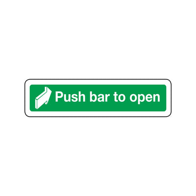 Push Bar To Open Sign