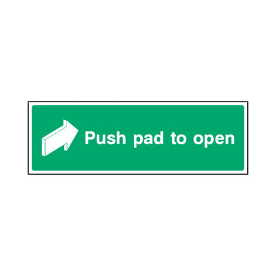 Push Pad To Open V2 - Landscape Sign EE043 EE LN3