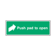 Push Pad To Open V2 - Landscape Sign EE043 EE LN3