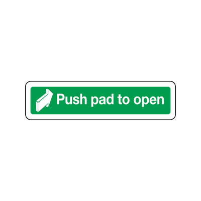 Push Pad To Open Sign