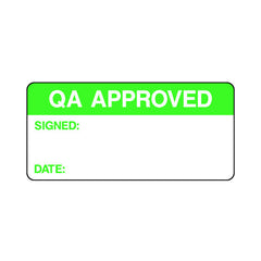 QC Approved Signed Date - Sticker Sheet QCS013 QCS ST1