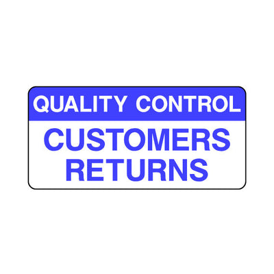 Quality Control Customers Returns - Sticker Sheet QCS058 QCS ST1