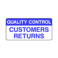 Quality Control Customers Returns - Sticker Sheet QCS058 QCS ST1