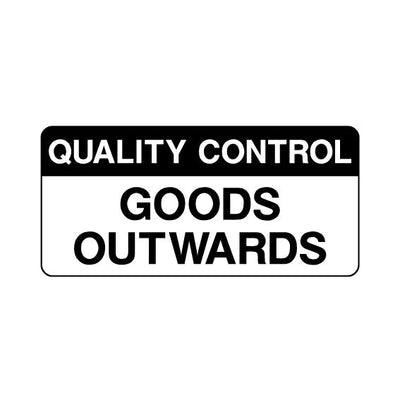 Quality Control Goods Outwards - Sticker Sheet QCS072 QCS ST1