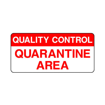 Quality Control Quarantine Area - Sticker Sheet QCS032 QCS ST1