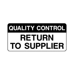 Quality Control Return To Supplier - Sticker Sheet QCS075 QCS ST1
