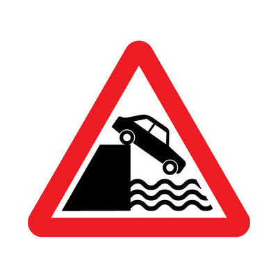 Quayside Or Riverbank (UK Traffic) - Landscape Sign UKT005 UKT LN1