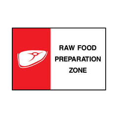 Raw Food Preparation Zone - Landscape Sign FPH074 FPH LN1