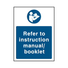 Refer To Instruction Manual/booklet - Portrait Sign MG040 MG PT1