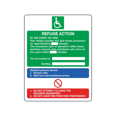 Refuge Action Sign