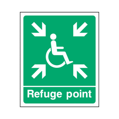 Refuge Point - Arrows Pointing In - Portrait Sign EE077 EE PT1