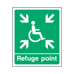 Refuge Point - Arrows Pointing In - Portrait Sign EE077 EE PT1