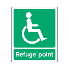 Refuge Point - Disabled Icon - Portrait Sign EE078 EE PT1