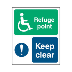 Refuge Point - Keep Clear - Portrait Sign EE079 EE PT1