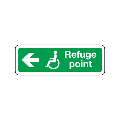 Refuge Point Left Sign