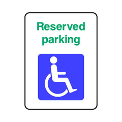 Reserved Parking - Disabled Icon - Portrait Sign DA011 DA PT1