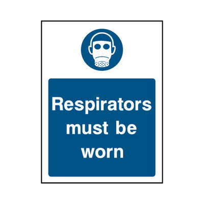Respirators Must Be Worn - Portrait Sign PPE041 PPE PT1