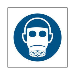 Respirators Must Be Worn - Respirator & Mask Icon - Square Sign PPE056 PPE SQ1