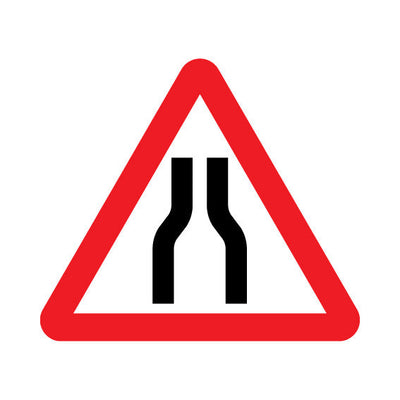Road NArrows On Both Sides - Landscape Sign UKT014 UKT LN1
